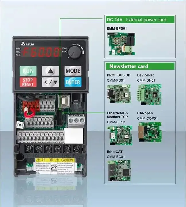 Best Selling1.5kw Delta VFD Ms300 Inverter VFD4a2ms43ansaa AC VFD Inverter Frequency Converter