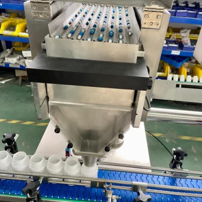 PLC vassoi multicanale contatore alimentazione vibrazioni a tre livelli gel morbido/ Dispositivo di conteggio con sensore di visione per compresse/caramelle/gommose/capsule/pill di vitamina