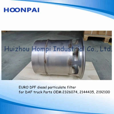 Auto Accessory Euro 6 DPF Diesel Particulate Filter e convertitori catalitici a substrato ceramico per DAF Truck Exhaust System OEM N.: 2326074, 2144435, 2192100