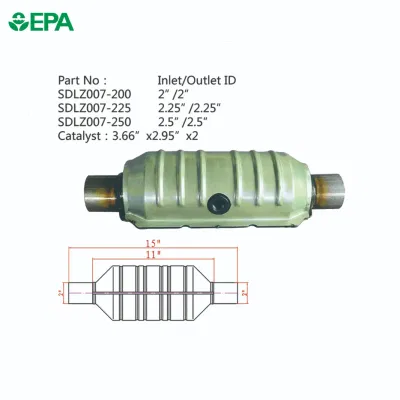  Sistema di scarico carrier Honeycomb universale in ceramica ad alte prestazioni Auto Parts Convertitore catalitico OBD