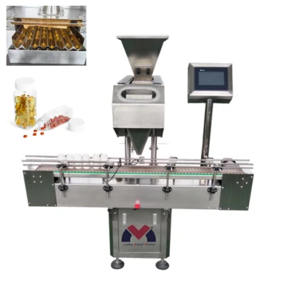 PLC vassoi multicanale contatore alimentazione vibrazioni a tre livelli gel morbido/ Dispositivo di conteggio con sensore di visione per compresse/caramelle/gommose/capsule/pill di vitamina