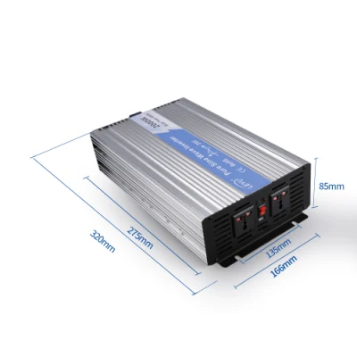 2000 W 12 V/24 V/48 V CC a 110 V/220 V onda sinusoidale pura, inverter a griglia per auto a energia solare spenta
