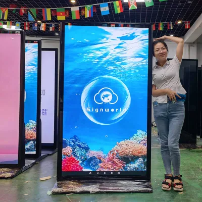  Schermo a sfioramento LCD da 75 pollici per interni, pubblicità all&prime;aperto, chiosco Totem Cartellonistica digitale e display