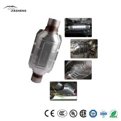 Convertitore catalitico universale di ingresso/uscita da 2.5&quot;, convertitore catalitico Euro V di prima classe Catalizzatore di scarico metallico Grade convertitore catalitico automatico
