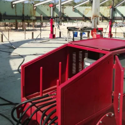 Sistema di sollevamento idraulico avanzato automatico del serbatoio con comando PLC