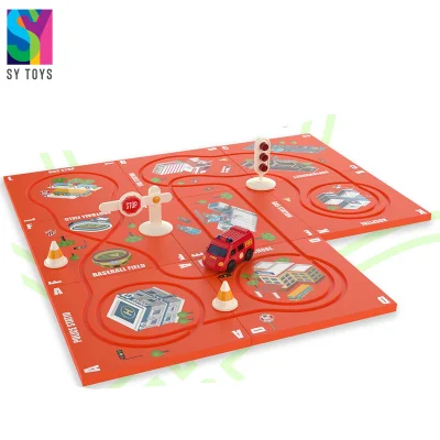  SY nuovo Hot sale puzzle magnetico Auto pista di costruzione logica Road Builder Rail Car Toy Kids Brain teasers Puzzle Rail Giocattolo per auto da corsa