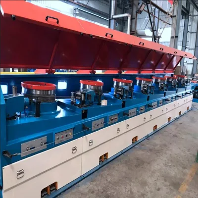Ricottura PLC ad alta velocità a doppio filo intermedio a bassa rumorosità Macchine da disegno Produttori fornitore impianto per acciaio Ottone rame Filo di alluminio