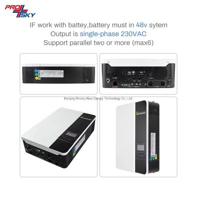 Growatt inverter ibrido MPPT Fotovoltaico SPF3500 es SPF5000 es 3kw Inverter di potenza solare trifase da 5 kw 10 kW integrato macchina accesa Inverter di accumulo di energia fuori rete