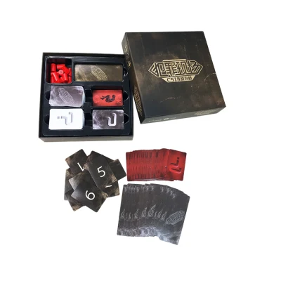 Carte da gioco personalizzabili in vendita a caldo scheda logica di ragionamento 0,45 mm Gioco di carte con hard box