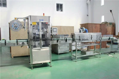 Etichettatrice automatica per bottiglie con manicotto termoretraibile per la Cola dell&prime;acqua di succo