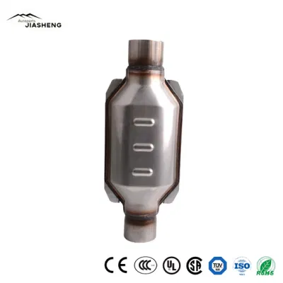 Convertitore catalitico universale di ingresso/uscita da 2.5&quot;, convertitore catalitico Euro V di prima classe Catalizzatore di scarico metallico Grade convertitore catalitico automatico