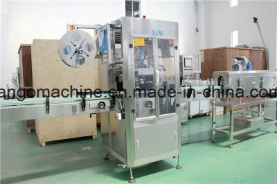 Etichettatrice automatica con manicotto termoretraibile quadrato per bottiglie