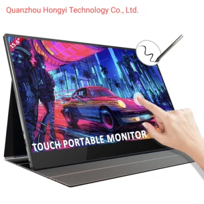  Monitor portatile 4K Type-C da 15.6 pollici per PS5 tipo C. Monitor touchscreen UHD supporto portatile penna stilo digitale