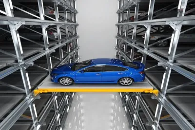 Sistema di parcheggio Puzzle con movimento aereo a 9 piani controllato da PLC