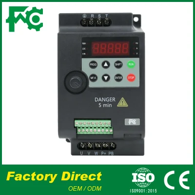  Mini convertitore di frequenza monofase 50Hz 60Hz uscita c.a. 0,75kw VFD a piccola potenza da 220 V/380 V.