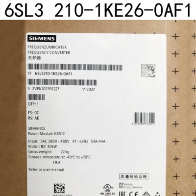 Inverter Siemens Sinamics G120C con potenza nominale di 30 kw 6SL3210-1ke26-0af1
