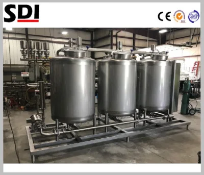Sistema CIP in acciaio inox con controllo automatico Siemens PLC