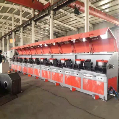 Ricottura PLC ad alta velocità a doppio filo intermedio a bassa rumorosità Macchine da disegno Produttori fornitore impianto per acciaio Ottone rame Filo di alluminio