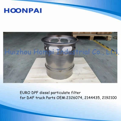 Auto Accessory Euro 6 DPF Diesel Particulate Filter e convertitori catalitici a substrato ceramico per DAF Truck Exhaust System OEM N.: 2326074, 2144435, 2192100