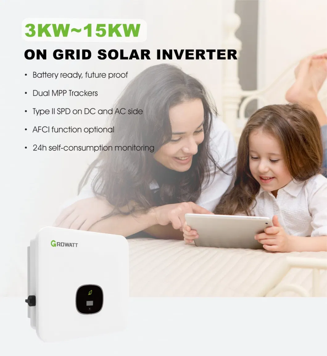 Growatt 3kw-15kw on off Grid Tied Three Phase Energy Storage Hybrid Solar Inverter