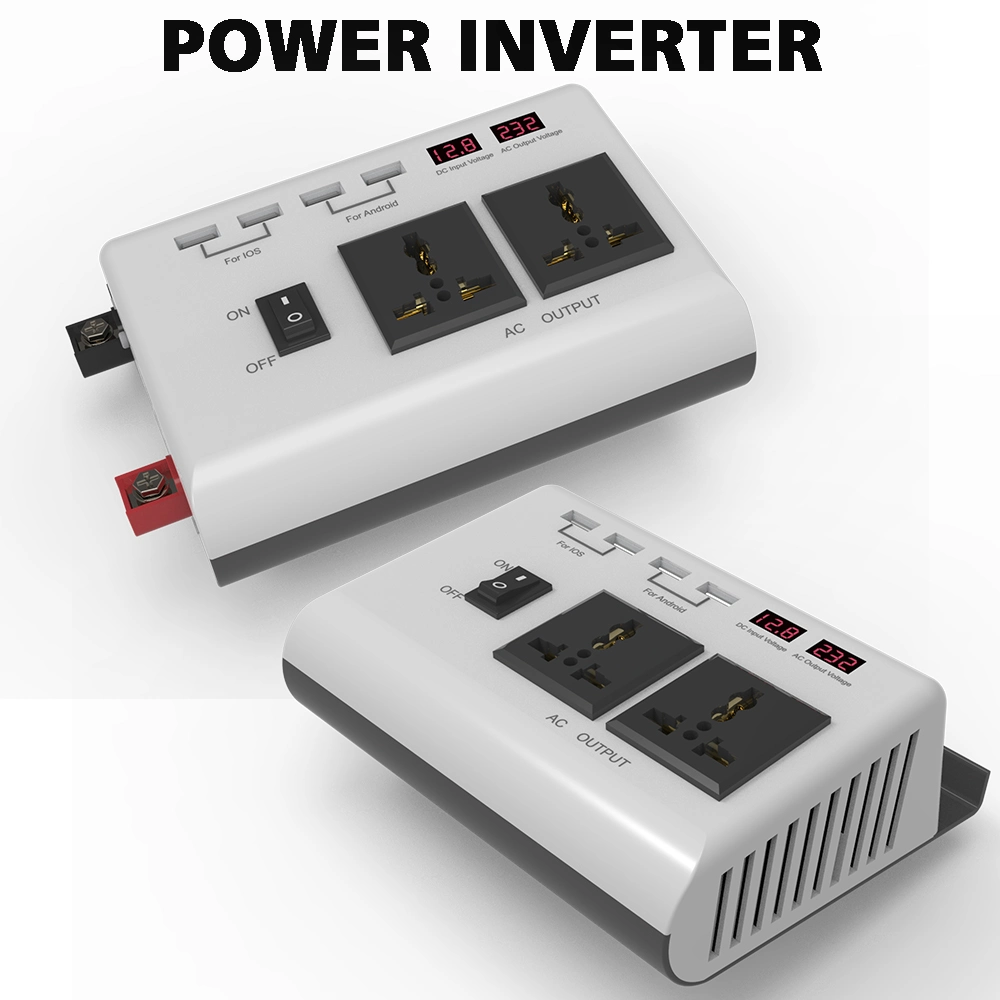 12V to 110V/220V Inverter Power Converter Booster with 300W Output for Vehicles
