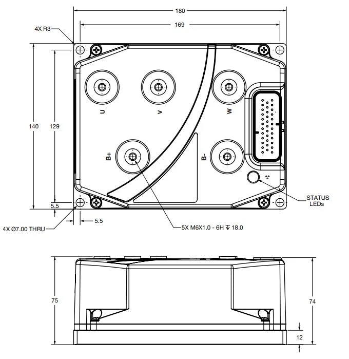 36-48V 200A Lighting Console Ma Curtis PLC Controller for Golf Carts /Stackers