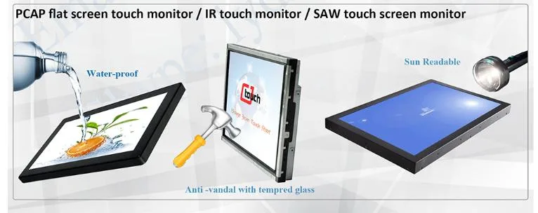 Metal Case 15&quot; Open Frame Touch Screen LCD Screen Monitor Capacitive Touch Screen LCD Display