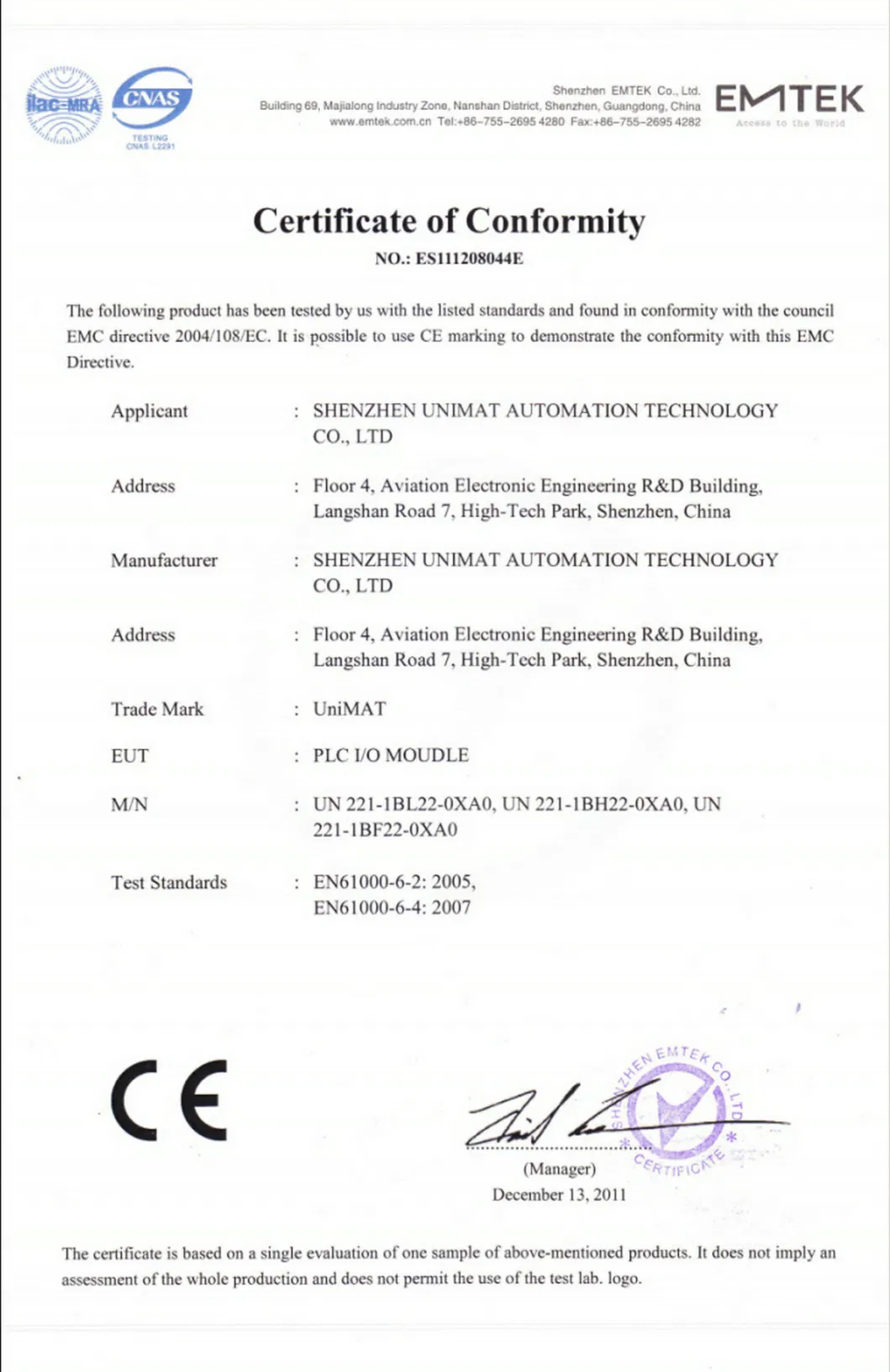 Em221 8di 24V DC Programmable Logic Controller Replacement 6es7 221-1bf22-0xa0 Made by Chinese PLC Manufacturer