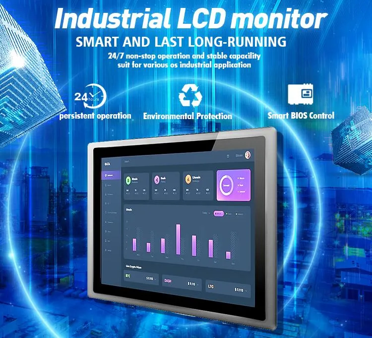 10.1 10.4 12.1 15 17 19 21.5 Inch Panel PC IP65 Waterproof 10 Points Capacitive Touch Screen Monitors for Industrial