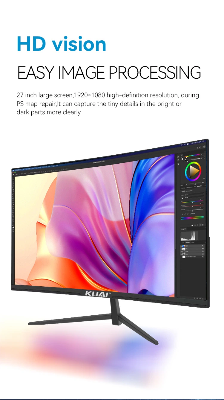 2K Monitor LED 27 Inch Curved Screen Gaming Monitor Dp HMI 165Hz Desktop Computer Monitor