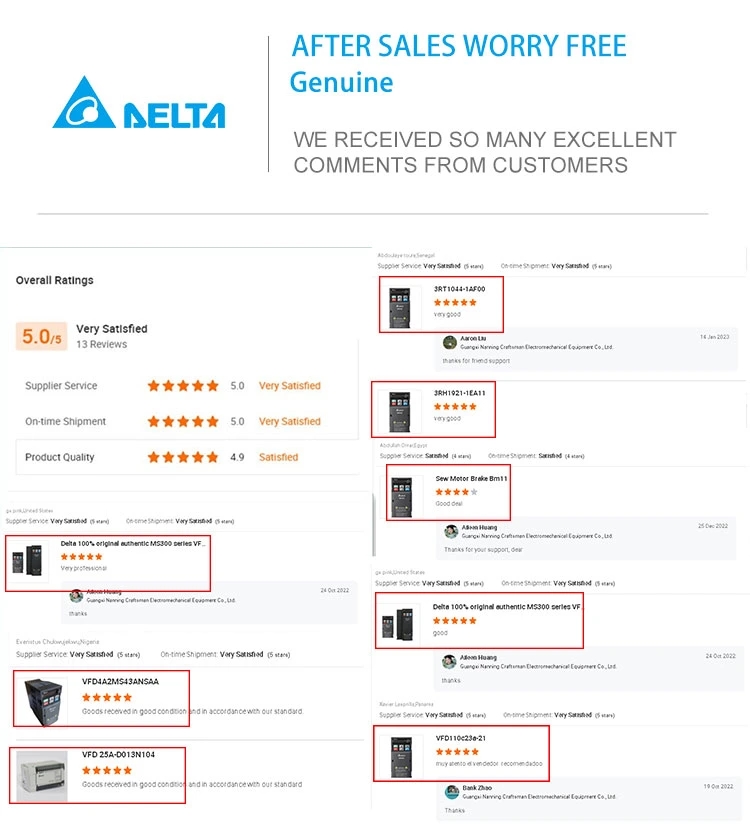 Good Price Delta Ms300 VFD13AMS43ansaa-5.5kw VFD-Ms300 Series Frequency Converter New
