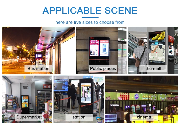 Digital Advertising Screen Display Floor Standing Ad Display for Supermarkets