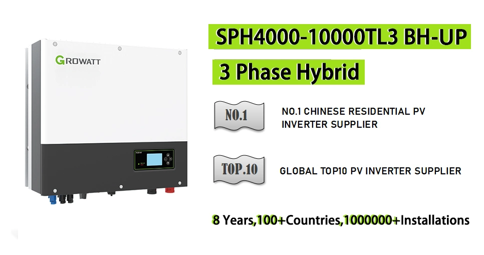 Growatt Sph5000tl3-Bh EU Market Solar Power Inverter 3phase Hybrid Converter 8kw 8000W