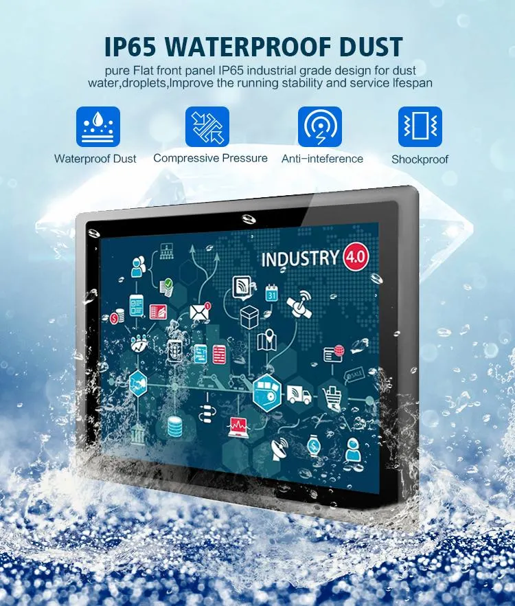 10.1 Inch Embedded Waterproof Capacitive or Resistive Industrial Touch Screen Panel PC Industrial Computer