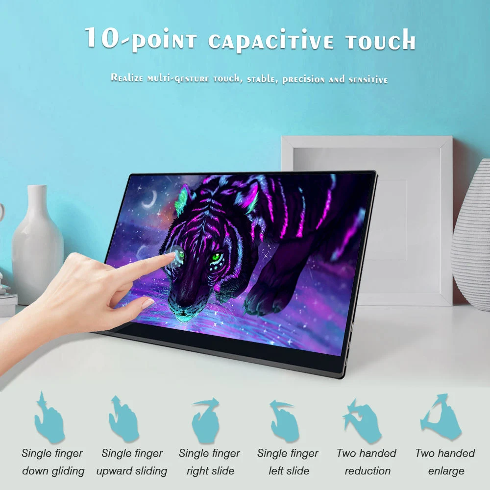 15.6 Inch 4K Portable Monitor Type-C for PS5 Type C Touchscreen Monitor UHD Monitor Portable Support Digital Stylus Pen