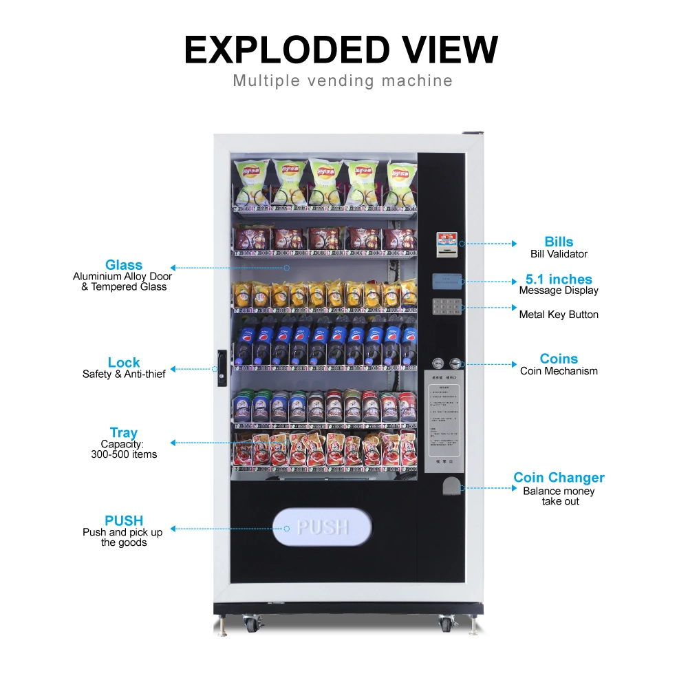 Snack Beverages Vending Machines Touch Screen