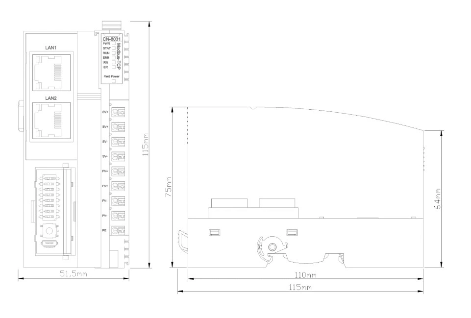 Odot Codesys PLC Compact Io and Extension Universal Remote Io System