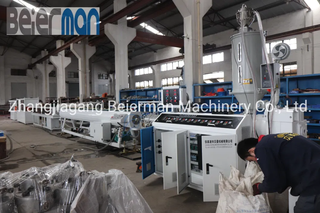 Manufacturer Price 80kg-800kg Sj Single Screw Extrusion 16mm-630mm PE HDPE PPR Plastic Tube Pipe Making Machine/Extruder/Equipment Production Line PLC Control