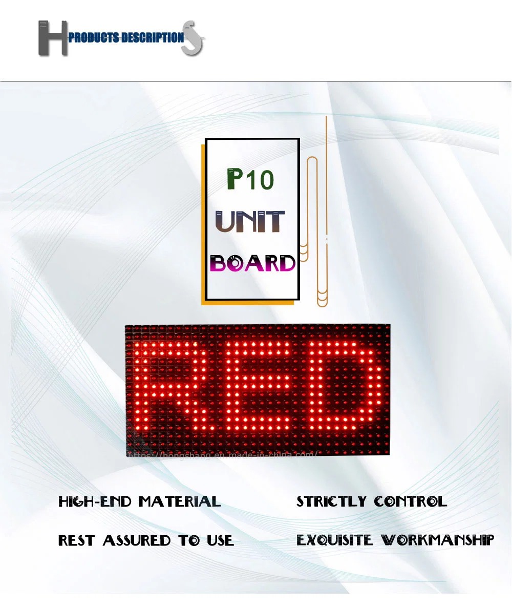 P10 Outdoor Mixed Color Publicity Display Signboard Information Board