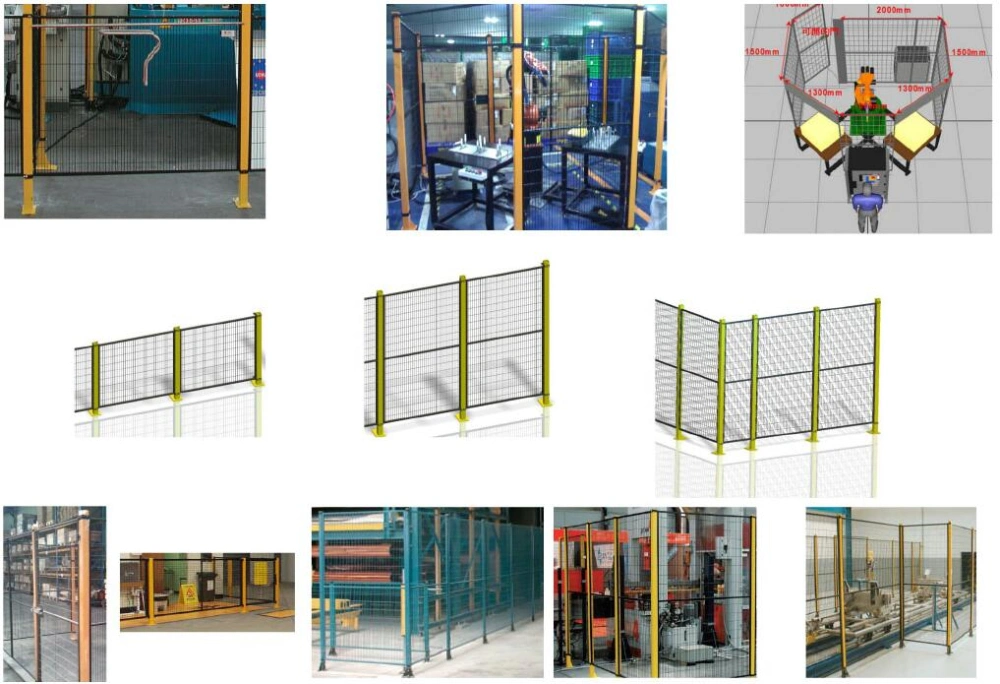 Powder Coated Steel Mesh Safety Machine Guarding Panels.