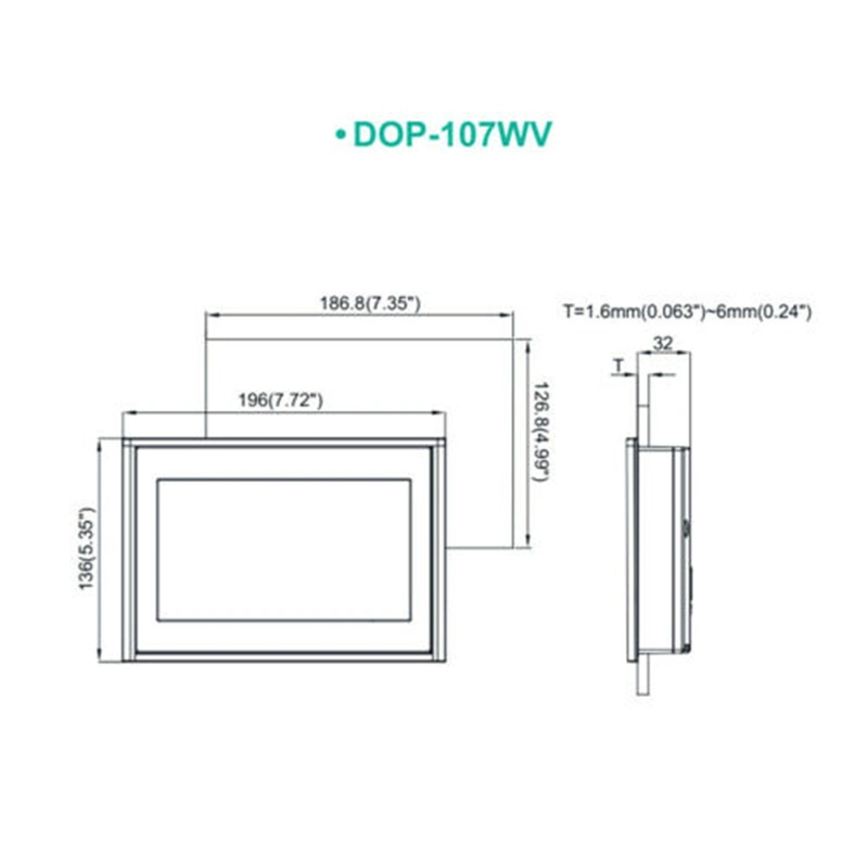 New Useful Delta DOP-107wv Touch Screen 7&quot; Inch 800X480 HMI