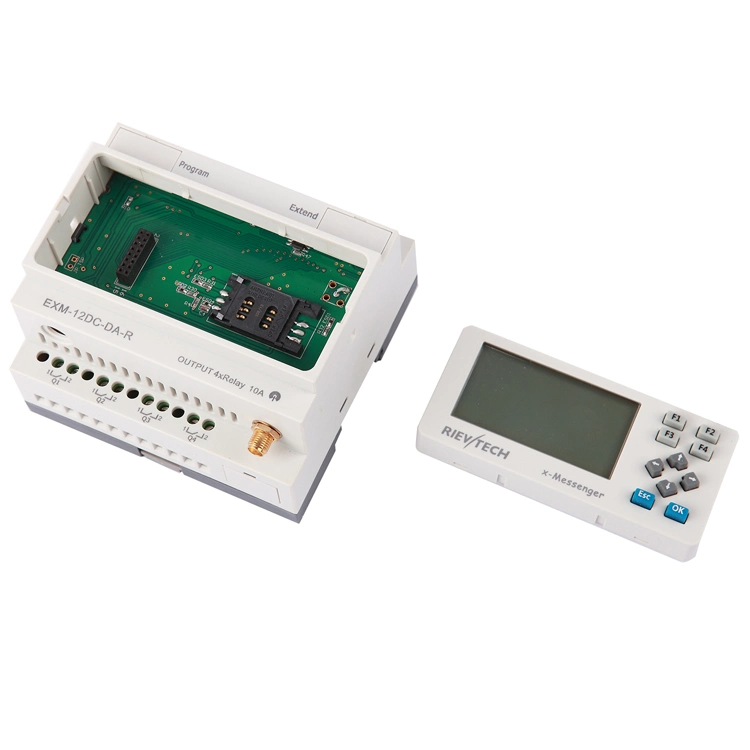 Factory Price Programmable Logic Controller GSM/SMS/GPRS PLC (Programmable Relay for Intelligent Control EXM-12DC-DA-R-HMI)