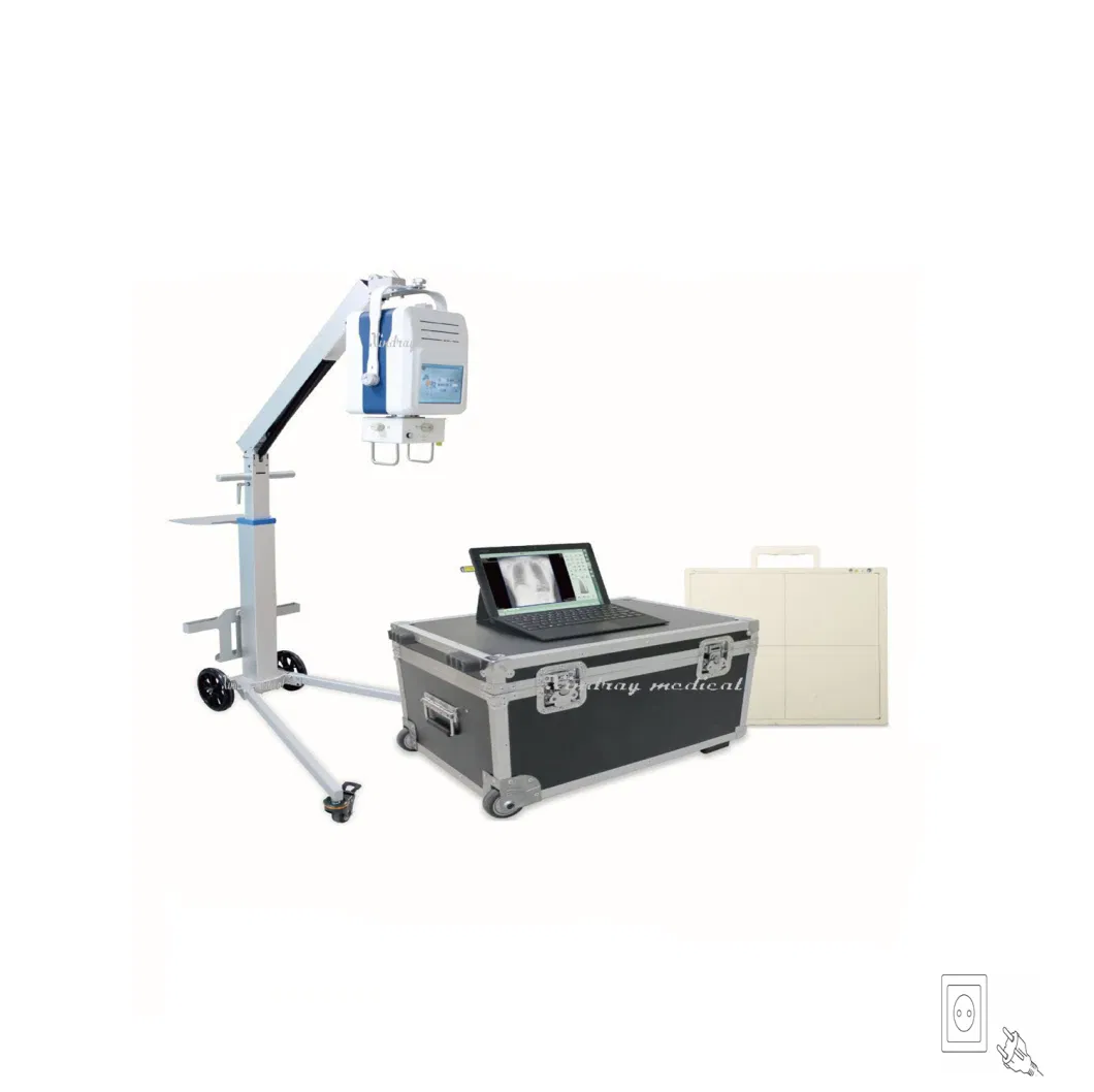 Medical Mobile Trolley X-ray Machine with Metal Panel for Optional Transfer Box