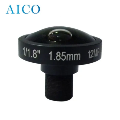  F2.0 12MP 4K 1.85mm Fov 185 Degree M12 S Mount Fisheye CCTV IR Corrected Board Fish Eye Lenses for 360 Deg Security Camera