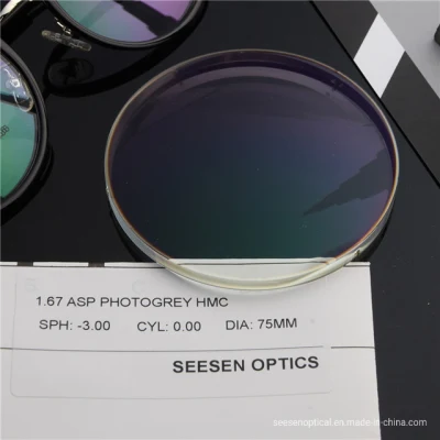 High Index 1.67 Aspheric Lens Photochromic Grey Lens Distributor Ophthalmic Lenses
