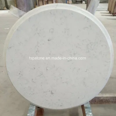Artificial Carrara White Quartz Round Table Top