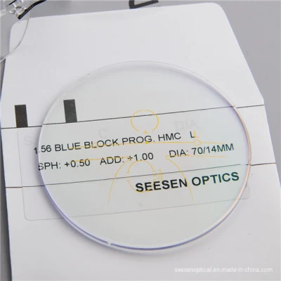 Cr39 1.56 Progressive Blue Filter Anti Ray Lens Eye Lenses Reading Glasses