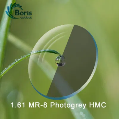 1.61 Mr-8 Photochromic Grey Hmc Optical Lens