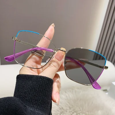 Wholesale Photochromic Glasses Blue Block Game Metal Male Female Trend Personality Wholesale Metal Fashion Eyeglasses Frames Glasses