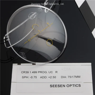 Optical Lens Suppliers Cr39 1.49 Uncoating Free Form Progressive Multifocal Glasses